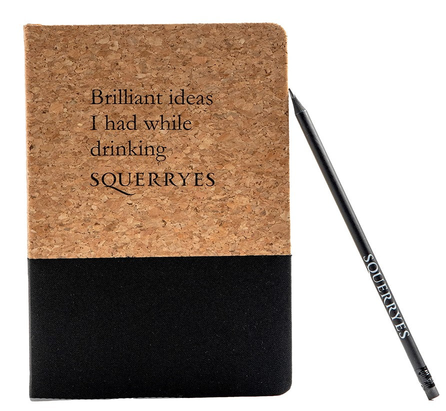 Squerryes Brilliant Ideas notebook and pencil